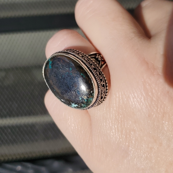 New Azurite 925 Silver Ring. - Picture 7 of 16